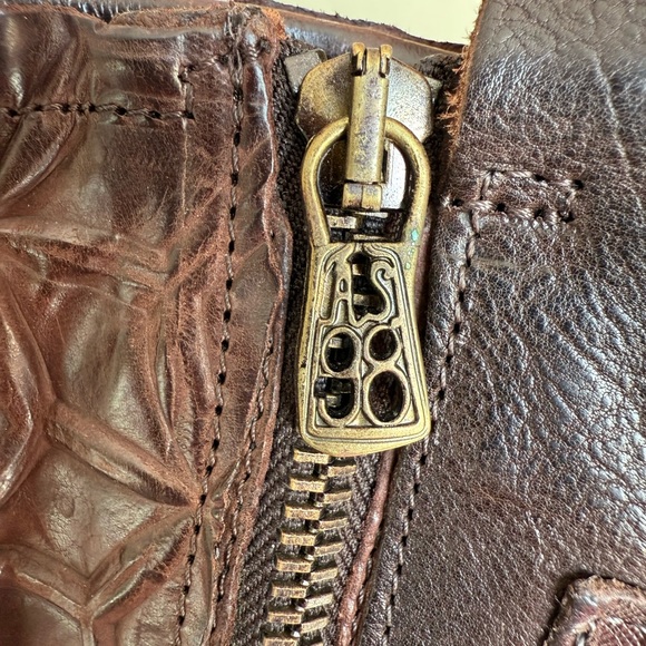 AS 98 STOCKTON Motorcycle Boots Cognac Brown/Brass hardware. - Picture 12 of 12